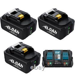 Batterie 8.0Ah pour Makita 18V BL1860 BL1830 BL1850 BL1840 Li-Ion LXT+ Chargeur Neuf