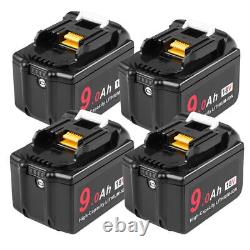 Batterie Li-ion 18V 9Ah LXT pour batterie Makita 18 Volt BL1860 BL1830 Chargeur Double