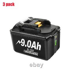 Batterie Li-ion 18v 6ah 9ah Lxt Pour Makita Bl1860 Bl1830 Bl1850 Avec Affichage Led