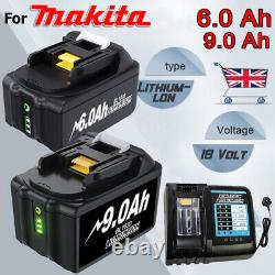 Bl1830 18v 6ah 9ah Lxt Batterie Li-ion Pour Batterie Makita Bl1860 Bl1850 Bl1815 Uk