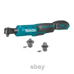 Clé à cliquet Makita WR100DZ 12v LXT 1/4 ou 3/8 carré Entraînement Nu + Makpac