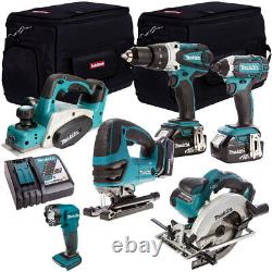 Ensemble d'outils combinés Makita 18V LXT 6 pièces avec chargeur de batterie 3 x 5.0Ah et sac T4T6051PT