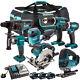 Kit D'outils Combiné Makita 18v Lxt De 7 Pièces Avec 3 Batteries De 5,0 Ah, Chargeur Et Sac T4tkit-602