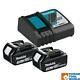 Kit De Batterie Et Chargeur Makita 18v Lxt 3ah Incluant 2x 3.0ah Batts & Chargeur Dc18rc