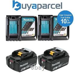 Makita BL1860 18v 2x LXT 6.0ah Batteries au Lithium + Chargeur Rapide Dual Pack DC18RC