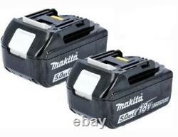 Makita Bl1850 2x 18v 5ah Lxt Li-ion Véritable Makstar Batterie Twin Pack 1