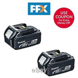 Makita Bl1850bx2 2 X 18v 5.0ah Lxt Li-ion Batterie Véritable Makstar Twin Pack