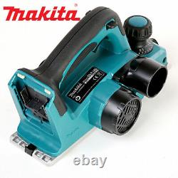 Makita DKP180 LXT 18V Li-Ion Rabot de 82 mm avec 2 batteries de 5 Ah, chargeur et mallette