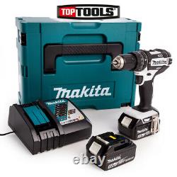 Makita Dhp482rtwj 18v Lxt Lxt Li-ion Combi Drill Avec 2 X 5.0ah Batteries & Chargeur