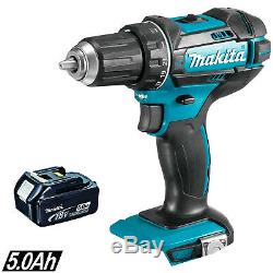 Makita Dhp482z 18v Lxt Li-ion Sans Fil Combi Drill 1 X 5.0ah Batterie Bl1850