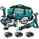 Makita Dlx6072pt 18v 6 Piece Kit Lxt Multi Combo Lithium Ion Li-ion 3 X 5.0ah