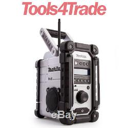 Makita Dmr109w 10.8v 18v Lxt / Cxt Li-ion Blanc Dab Body Radio Jobsite Seulement