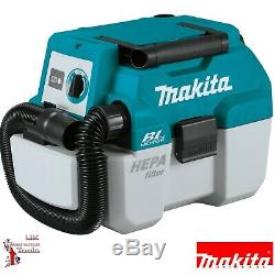 Makita Dvc750lz 18v Li-ion Lxt Brushless 7.5l L-classe Humide / Sec Aspirateur