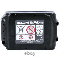 Makita Genuine Bl1840 18v 4.0ah Lxt Li-ion Batterie Avec Pack Star De 2