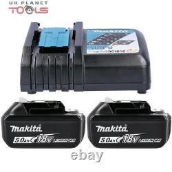 Makita Véritable Bl1850 18v 5.0ah Li-ion Lxt Batterie Twin Pack Avec Chargeur Dc18rc
