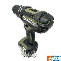 Perceuse à percussion Makita DHP482SFO 18V LXT Li-Ion 2 vitesses Vert olive avec batterie 3.0Ah