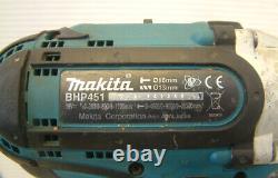 Perceuse à percussion combinée Makita BHP451 LXT 3Ah batterie Li-ion + chargeur + mallette de transport