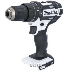 Perceuse à percussion combinée blanche Makita DHP482Z LXT Li-ion 18V avec 1 batterie de 5Ah