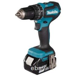 Perceuse à percussion combinée sans fil Makita DHP485SFE 18V avec 2 batteries de 3,0 Ah et chargeur