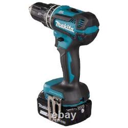 Perceuse à percussion combinée sans fil Makita DHP485SFE 18V avec 2 batteries de 3,0 Ah et chargeur