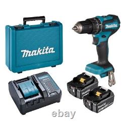 Perceuse-visseuse combinée sans fil Makita Dhp485f01 18v 2 X 3.0ah Li-ion Lxt Brushless