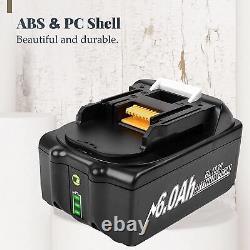 Pour Makita 18V 6Ah LXT Li-ion Batterie BL1830 BL1840 BL1850 BL1860 / Chargeur Double