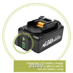 Pour Makita 18V 6Ah LXT Li-ion Batterie BL1830 BL1840 BL1850 BL1860 / Chargeur Double