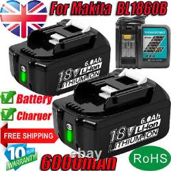 Pour Makita 18v 6.0ah 7.0ah 8.0ah 9.0ah Batterie Lxt Li-ion Bl1860 Bl1830 Chargeur