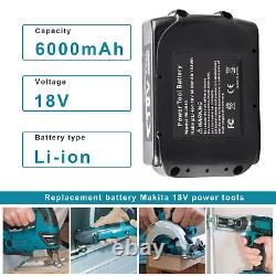Pour Makita 18v 6.0ah Lxt Li-ion Bl1830 Bl1850 Bl1860 Outil Chargeur De Batterie -4pack