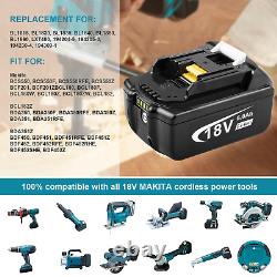 Pour Makita 18v 6.0ah Lxt Li-ion Bl1830 Bl1850 Bl1860 Outil Chargeur De Batterie -4pack