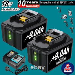 Pour Makita 18v 9.0ah 6.0ah Lxt Batterie Led Bl1830 Bl1850 Bl1860 Chargeur LI Ion