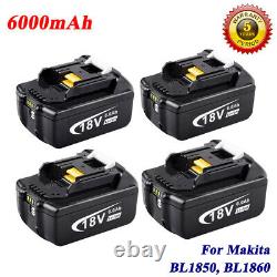 Pour Makita 18v Bl1860 6.0ah Lxt Batterie Sans Fil Li-ion Bl1830 Bl1850 Chargeur