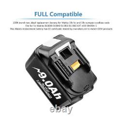 Pour Makita 18v Bl1860 6ah Li-ion Lxt Batterie Bl1830 Bl1840 Bl1850/chargeur/led