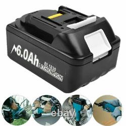 Pour Makita 18v Bl1860 6ah Li-ion Lxt Batterie Bl1830 Bl1840 Bl1850/chargeur/led