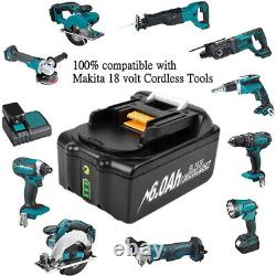 Pour Makita 18v Bl1860 Bl1840 9.0ah Lxt Batterie Li-ion / Chargeur Bl1830 Bl1815 6ah