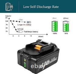 Pour Makita 18v Lxt 9ah 6ah Li-ion Batterie/chargeur Bl1850 Bl1860 Bl1830 Bl1840 Us