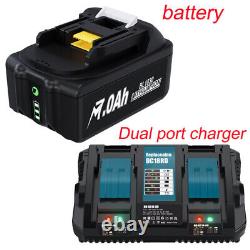 Pour Makita BL1860 BL1830 BL1850 7000mAh 18V Batterie Li-ion LXT et Chargeur avec LED