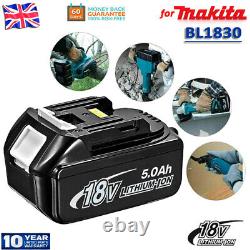 Pour Makita Bl1860 Batterie 18v Lxt Li-ion 6.0ah Batterie Bl1850 Bl1830 Cordless Uk