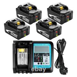 Pour jeu de batterie Makita authentique 18V 6Ah BL1860B BL1850B BL1815 N LXT Chargeur rapide