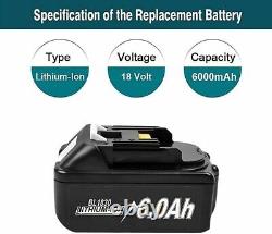 Pour la batterie/chargeur MAKITA 18V LXT Li-ion 6AH 9.0Ah BL1860 BL1830 BL1850 BL1840.