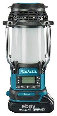 Radio de chantier numérique DAB + Makita DMR056 O 18v LXT avec Bluetooth et lanterne de camping