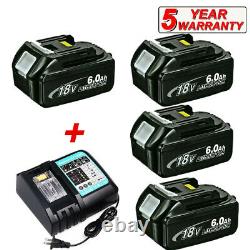 Remplacez La Batterie Makita Bl1850 Bl1860 Bl1830 Lxt 18v Li-ion 6.0ah Chargeur De Batterie
