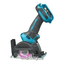 Scie à tronçonner compacte Makita DMC300Z 18V LXT sans balai 76mm + 3 lames + extension de poussière