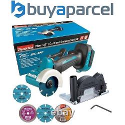 Scie à tronçonner compacte Makita DMC300Z 18V LXT sans balais de 76 mm + 4 lames incluant du carbure