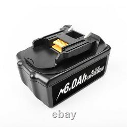 Uk 6.0ah Pour Makita Bl1860 Bl1830 Bl1850 18v 5.5ah Li-ion Lxt Batterie Et Chargeur