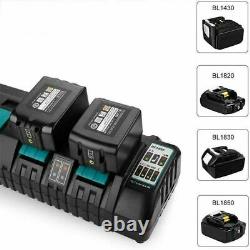 Uk Makita Dc18sf Rct 14.4-18v Lxt Li-ion Dual 4 Port High & Fast Chargeur De Batterie