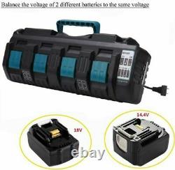 Uk Makita Dc18sf Rct 14.4-18v Lxt Li-ion Dual 4 Port High & Fast Chargeur De Batterie