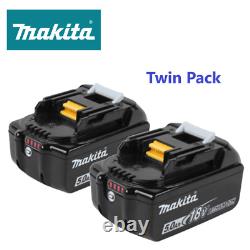 Véritable Makita Bl1850b 18v 5.0ah Lxt Li-ion Batterie Twin Pack Protection De Circuit